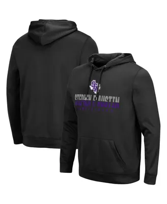 Men's Colosseum Black Stephen F Austin Lumberjacks Lantern Pullover Hoodie