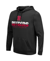 Men's Colosseum Black Rutgers Scarlet Knights Lantern Pullover Hoodie