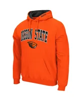 Men's Colosseum Orange Oregon State Beavers Arch & Logo 3.0 Pullover Hoodie