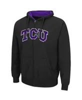 Men's Colosseum Tcu Horned Frogs Arch and Logo 3.0 Full-Zip Hoodie