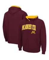 Men's Colosseum Maroon Minnesota Golden Gophers Arch and Logo 3.0 Full-Zip Hoodie