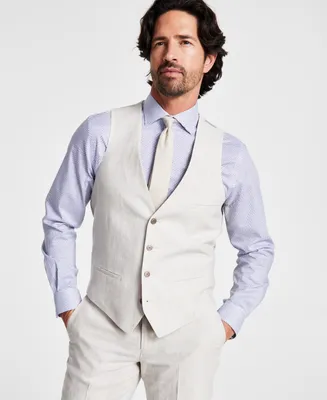 Bar Iii Men's Slim-Fit Linen Suit Vest