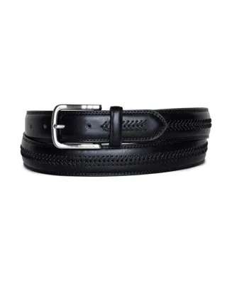 Nautica Men's Leather Belt with Lacing