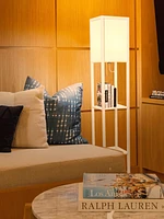 Brightech Maxwell 63" 3-Shelf Led Floor Lamp with Lantern Shade