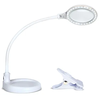 Brightech Lightview Flex Led 2-in-1 Magnifier Desk Lamp - (2.25x) 5 Diopter