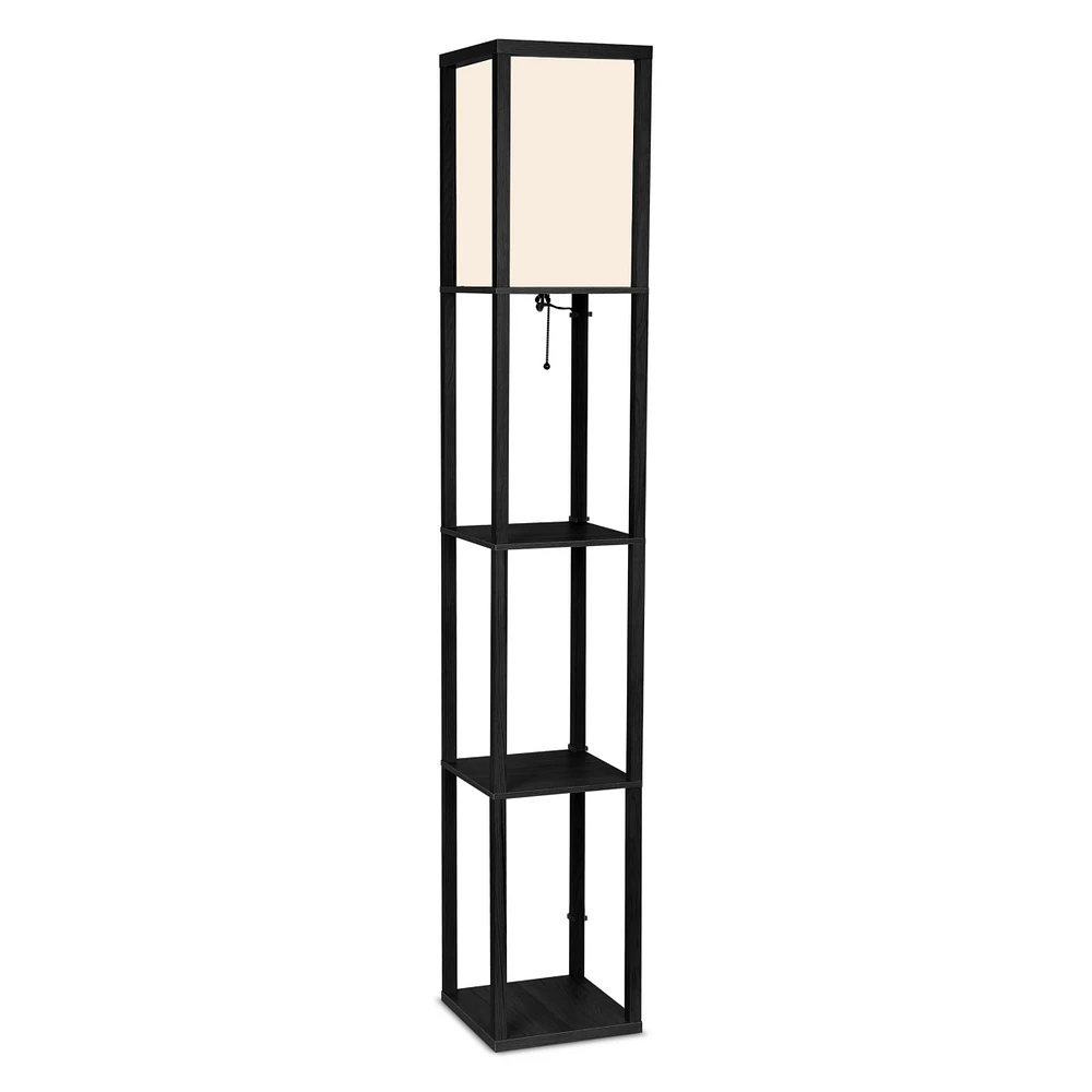 Maxwell Led Shelf Floor Lamp with Lantern Shade (63")