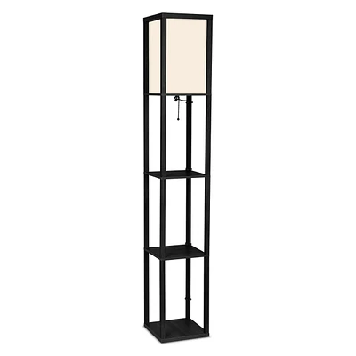 Maxwell Led Shelf Floor Lamp with Lantern Shade (63")