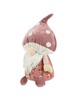 Springtime Floral Mushroom Gnome, 10.5"