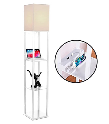 Brightech Maxwell 63" Led Shelf Lamp with Usb Port and Power Outlet