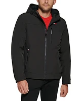 Tommy Hilfiger Men's Sherpa-Lined Softshell Hooded Jacket