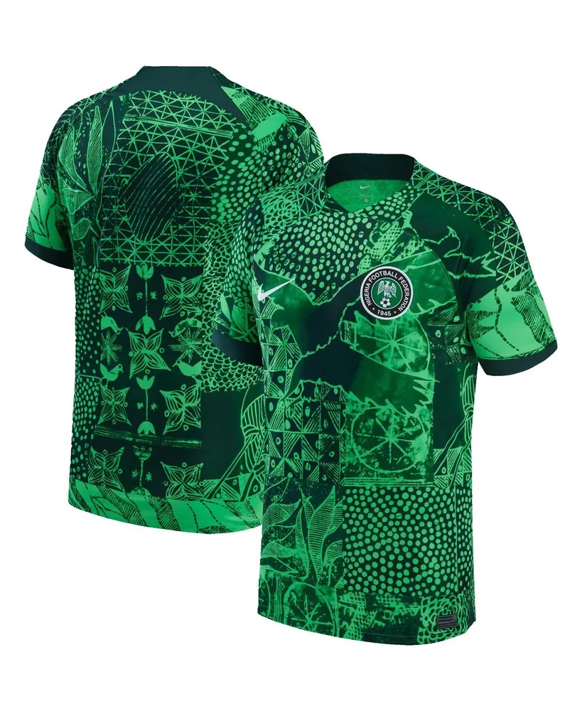 Big Boys Nike Green Nigeria National Team 2022/23 Home Breathe Stadium Replica Blank Jersey