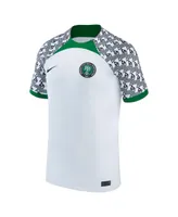 Men's Nike White Nigeria National Team 2022/23 Away Breathe Stadium Replica Blank Jersey