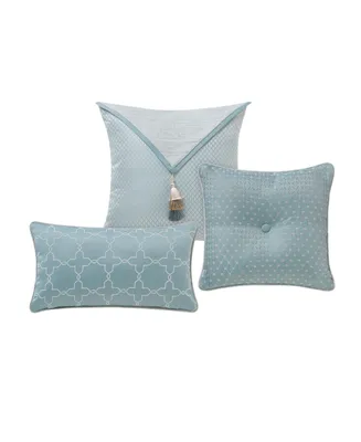Closeout! Waterford Arezzo Textured Reversible 3 Piece Decorative Pillow Set