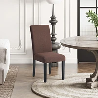 WestinTrends Upholstered Linen Fabric Dining Chair