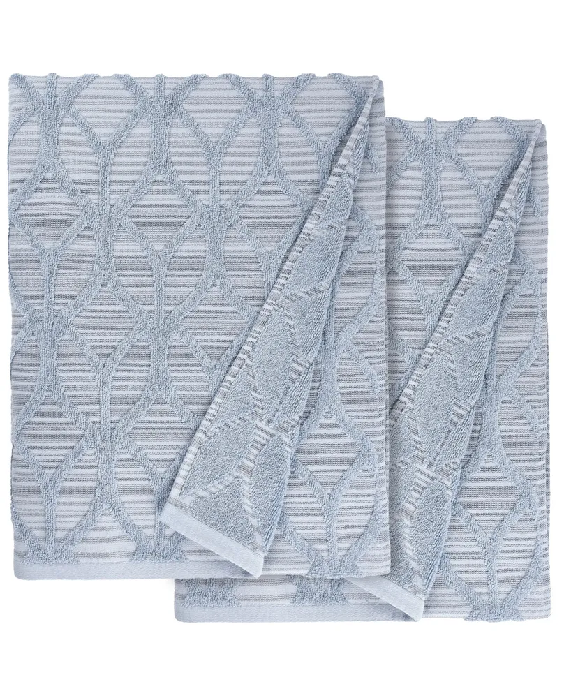 Linum Home Textiles Alev Jacquard 2 Piece Turkish Cotton Bath Towel Set
