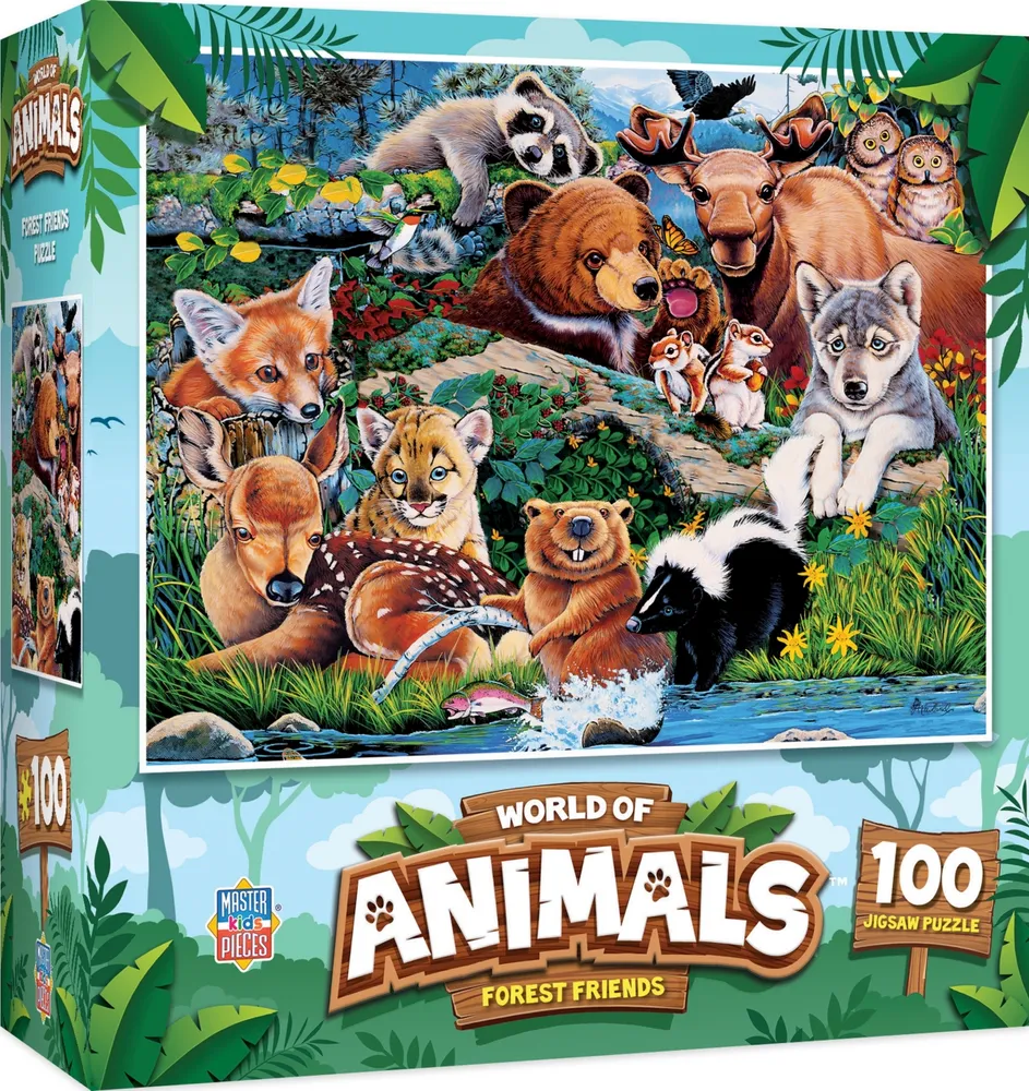 Masterpieces World of Animals - Forest Friends 100 Piece Jigsaw Puzzle