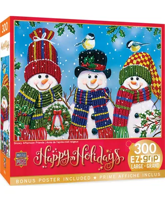 Masterpieces 300 Piece Ez Grip Holiday Puzzle Snowy Afternoon Friends