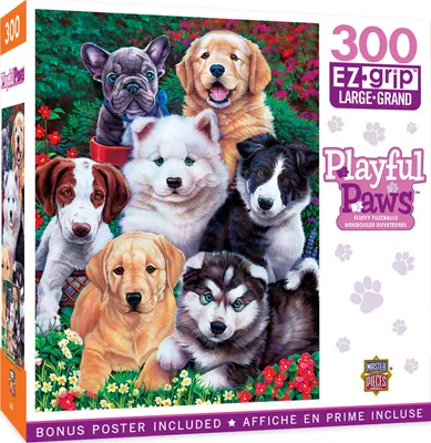 Masterpieces Playful Paws - Fluffy Fuzzballs 300 Piece Ez Grip Puzzle