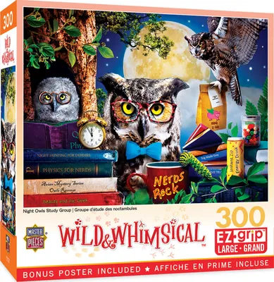 Masterpieces 300 Piece Ez Grip Puzzle - Night Owls Study Group