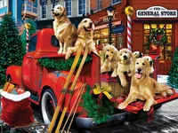 Masterpieces Happy Holidays - Guarding the Presents 300 Piece Ez Grip Puzzle