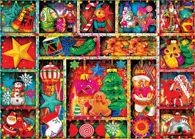 Masterpieces Sparkle & Shine - Christmas Ornaments 500 Piece Glitter Puzzle