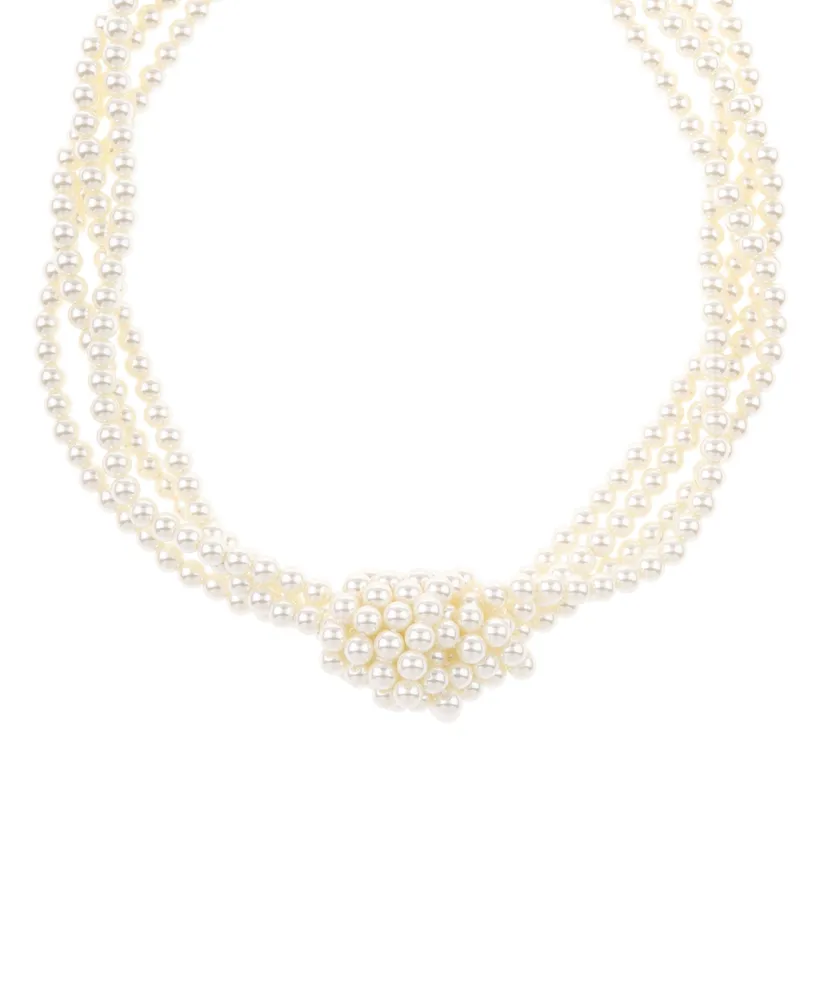 Charter Club Faux Pearls & Crystals Necklace New w/ Tags | Crystal necklace,  Faux pearl, Faux
