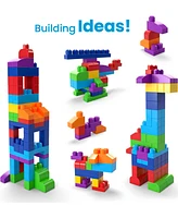Mega Bloks 80-piece Big Building Bag Blocks for Toddlers 1-3, Blue