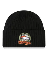 Big Boys New Era Black Denver Broncos 2022 Salute To Service Knit Hat