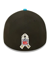 Men's New Era Black, Blue Carolina Panthers 2022 Salute To Service 39THIRTY Flex Hat