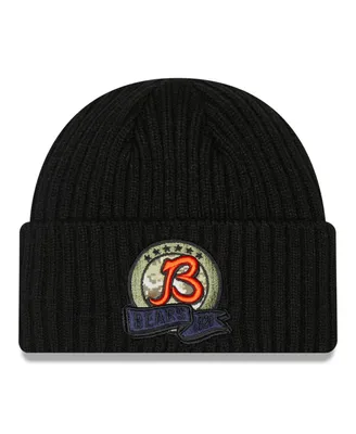 Men's New Era Black Chicago Bears 2022 Salute To Service Knit Hat