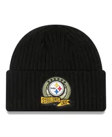 Men's New Era Black Pittsburgh Steelers 2022 Salute To Service Knit Hat