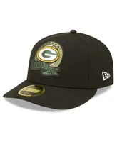 Men's New Era Black Green Bay Packers 2022 Salute To Service Low Profile 59FIFTY Fitted Hat