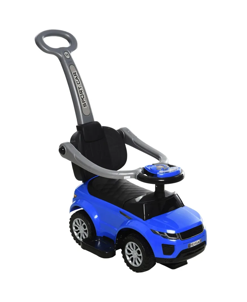 Aosom 3 in 1 Push Car, Sliding Car with Horn Music Light