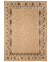 Liora Manne' Sahara Block Print Border 5'3" x 7'3" Outdoor Area Rug