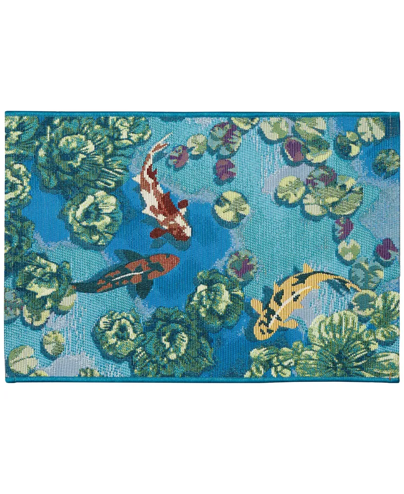 Liora Manne' Esencia Koi Pond 2'5" x 3'11" Area Rug