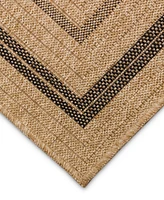 Liora Manne' Sahara Multi Border 5'3" x 7'3" Outdoor Area Rug