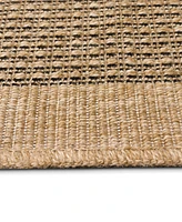 Liora Manne' Sahara Texture Border 6'6" x 9'3" Outdoor Area Rug