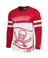 Men's Starter Red, White Tampa Bay Buccaneers Halftime Long Sleeve T-shirt