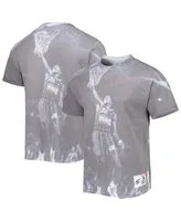 Men's Mitchell & Ness Clyde Drexler Gray Houston Rockets Above The Rim Sublimated T-shirt