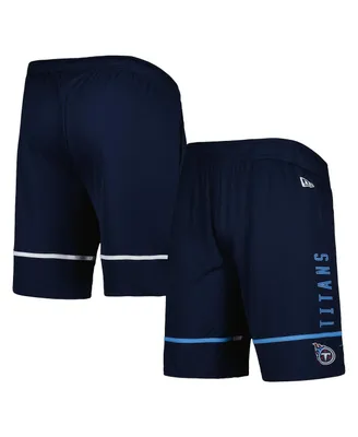 Men's New Era Navy Tennessee Titans Combine Authentic Rusher Training Shorts