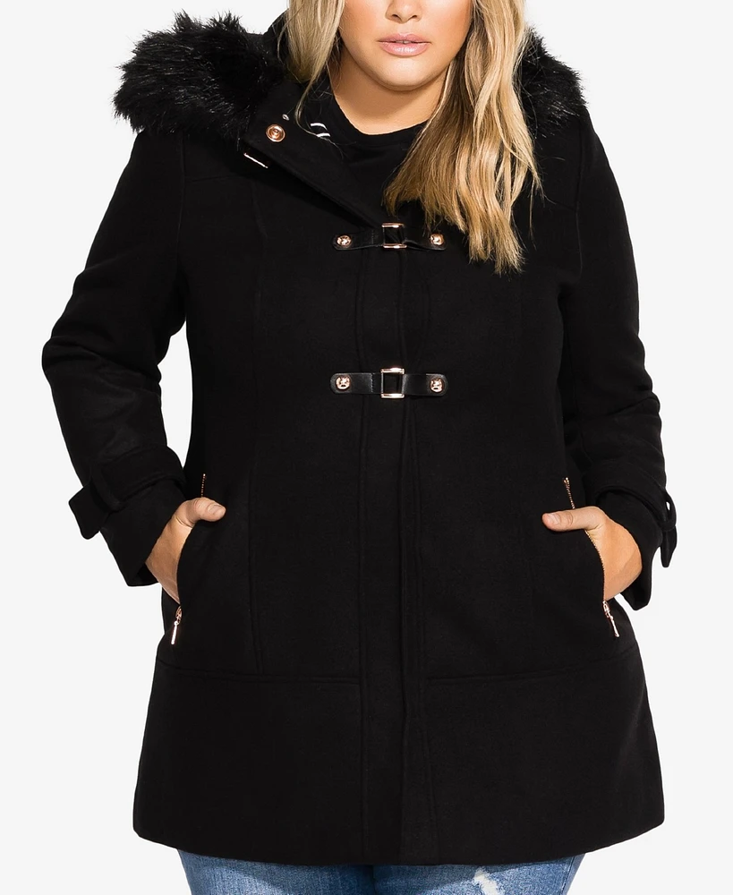 City Chic Plus Wonderwall Coat