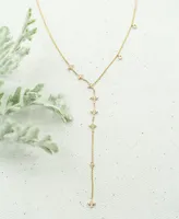 Wrapped Diamond Lariat Choker Necklace (1/4 ct. t.w.) in 10k Gold, 14" + 2" extender, Created for Macy's