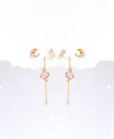 Girls Crew Women's Pink Jupiter Earring Set