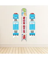 Gear Up Robots - Hanging Vertical Paper Door Banners - Indoor Door Decor