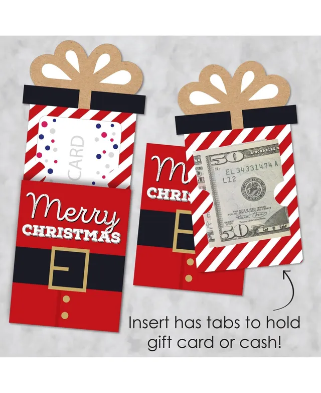 Big Dot of Happiness Assorted Red & Green Holiday - Money & Gift Card Nifty  Gifty Card Holders - 8 Ct