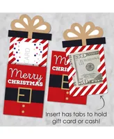 Big Dot of Happiness Jolly Santa Claus - Christmas Money & Gift Card Nifty Gifty Card Holders - 8 Ct