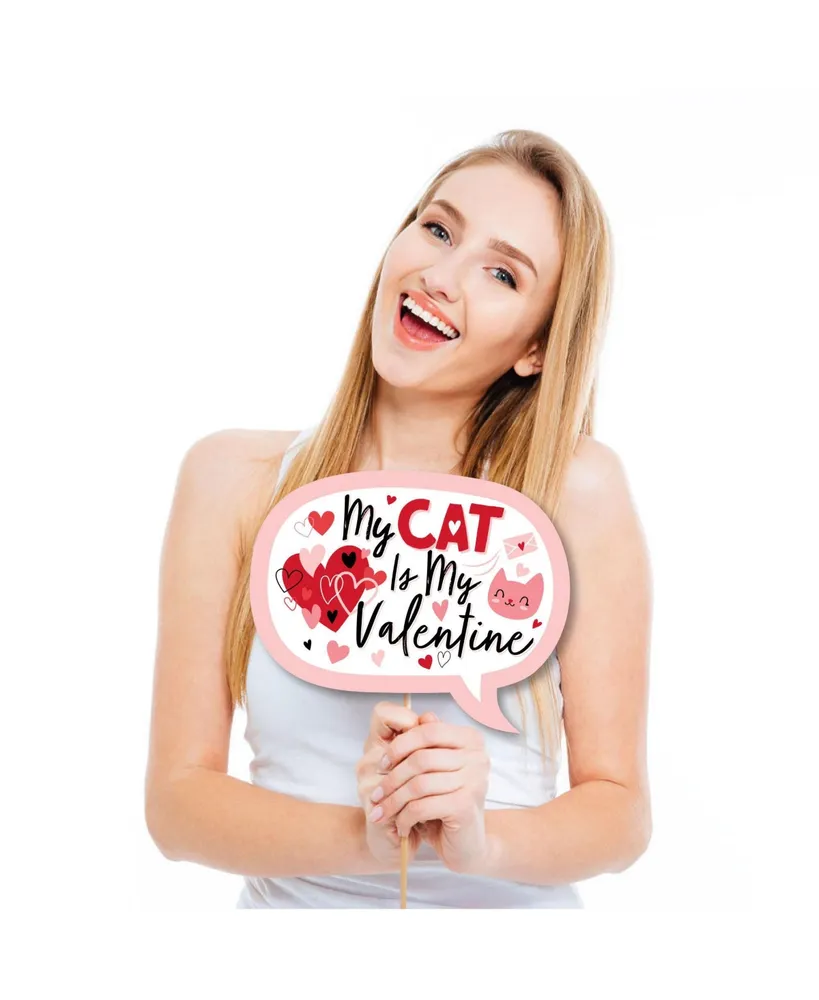 Funny Happy Valentine's Day - Photo Booth Props Kit - 10 Piece