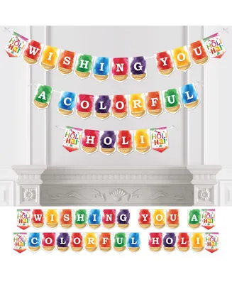 Holi Hai - Festival of Colors Party Bunting Banner - Wishing You A Colorful Holi