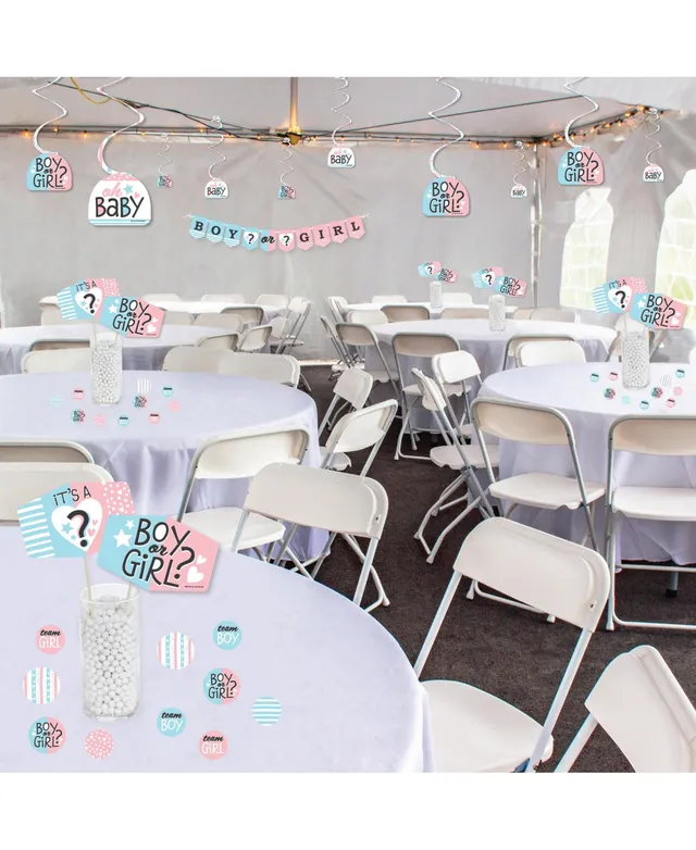 Big Dot Of Happiness Baby Gender Reveal - Team Boy Or Girl Party Bunting  Banner - Party Decorations - Gender Reveal : Target