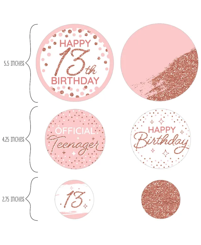 Rose Gold Birthday Girl Glitter Accessory Bundle